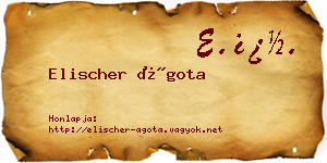 Elischer Ágota névjegykártya